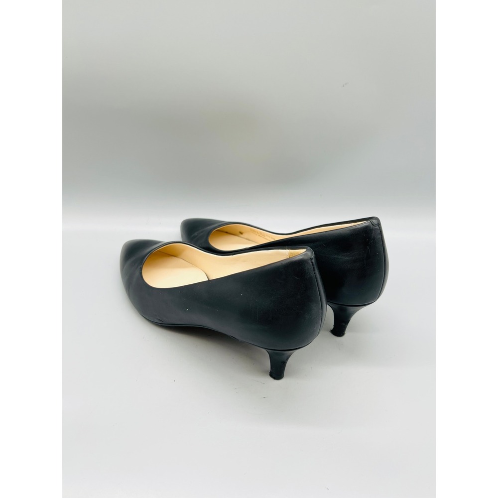 Cole Haan Shoes Womens 9.5 Black Leather Pointed Toe Kitten Heel Dress Pumps - Picture 5 of 11